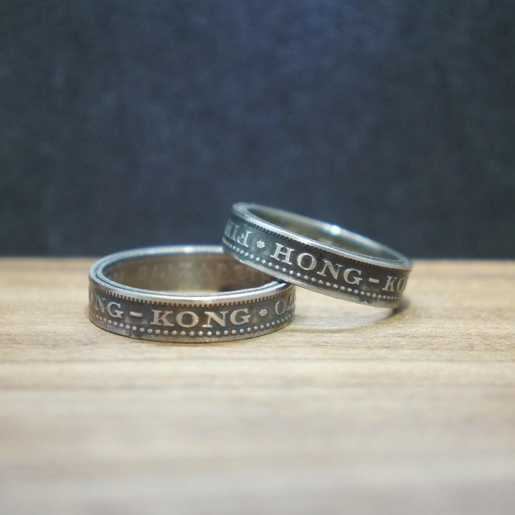 Hong Kong old 50 cents Coin Ring