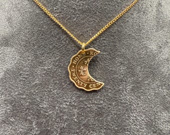 HK 20 Cents Moon Necklace
