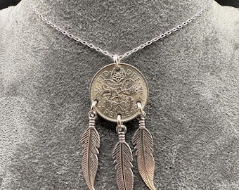 Dreamcatcher Six Pence Necklace