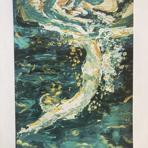 A5 Impression / Carte de peinture originale de couteau de palette