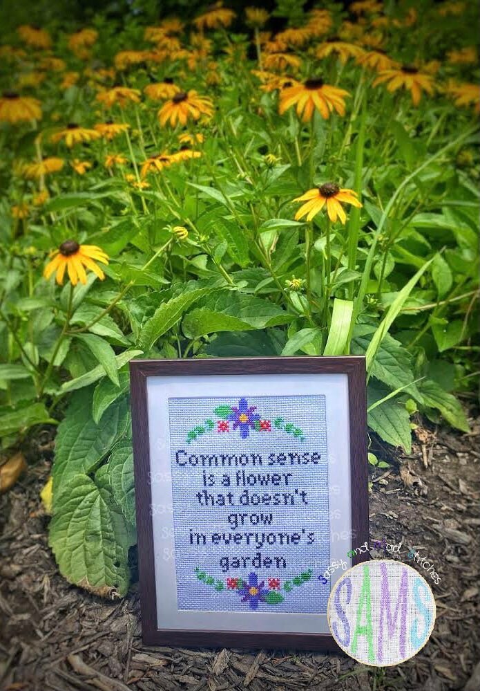 Common Sense ~ Cross Stitch Pattern Digital Download ~ Sassy, Modern ...