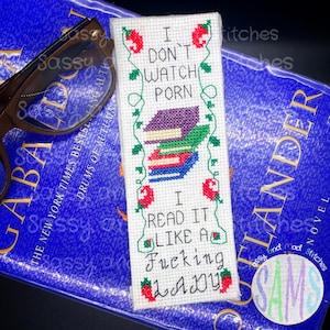Marcapáginas para mujer ~ Patrón de punto de cruz, picante, atrevido, libros, lectura, divertido, sarcástico, descarado