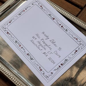 Floral Border Envelopes | Premium Stationery | Elegant Letter Writing | Set of 8