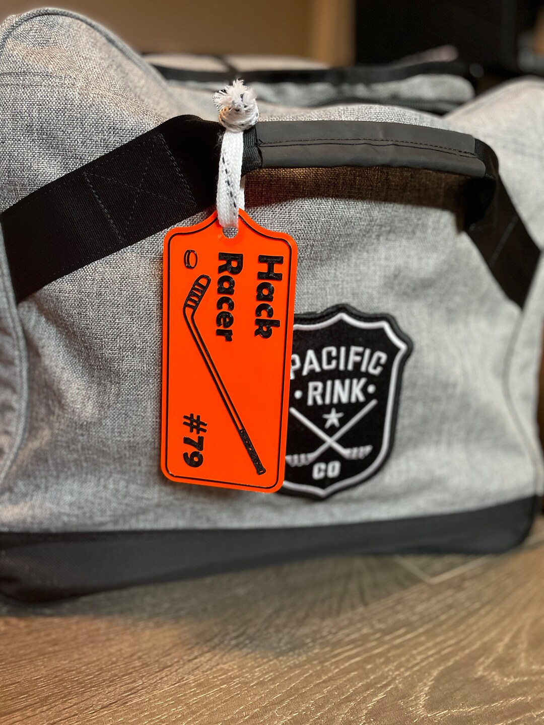 Custom 3D Hockey Bag Name Tags, Personalized With Your Name and Player