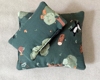 Matrasje voor cavia's met kussen, set van 2 "Forest Friends" fleece