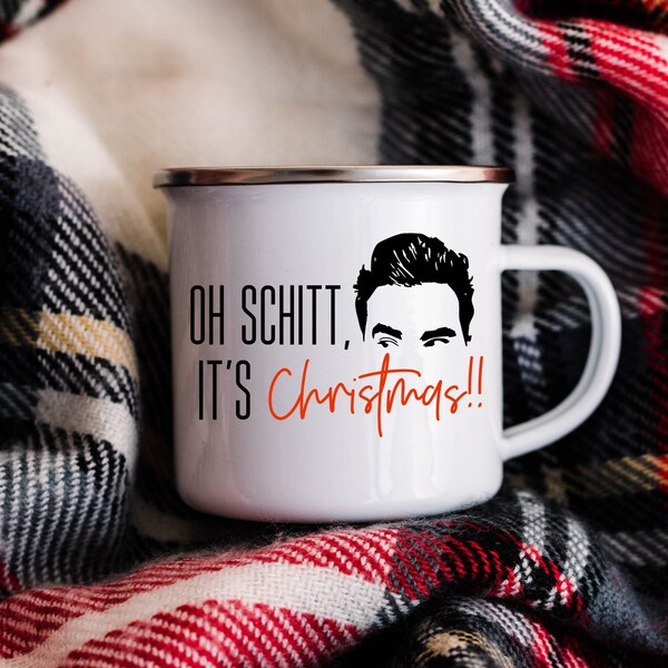 Oh Schitt Het is Kerstmis! Beste wensen Warme groeten Creek Kerstmis Grappig David Moria Xmas Fold in de cheese coffee mug kerstcadeau