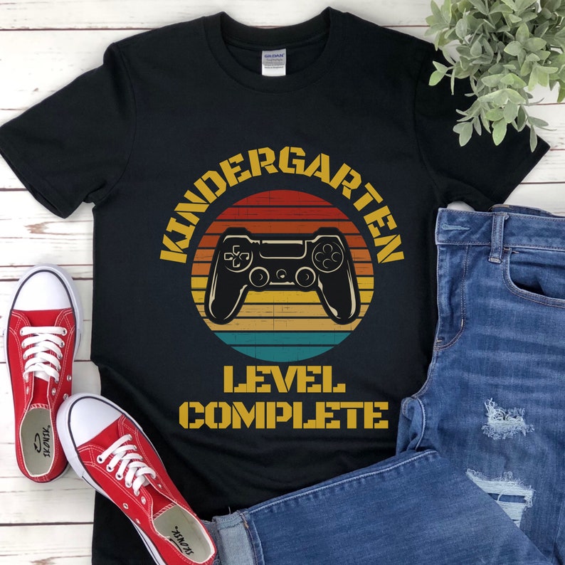 Kindergarten-Level Complete Gamer Retro Abitur Shirt | Etsy