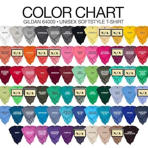 Gilden Softstyle Blank T-Shirts Bulk 50/50 Blend / Wholesale Unisex Tees for Vinyl, Sublimation, Crafting / Bulk Shirt Lot