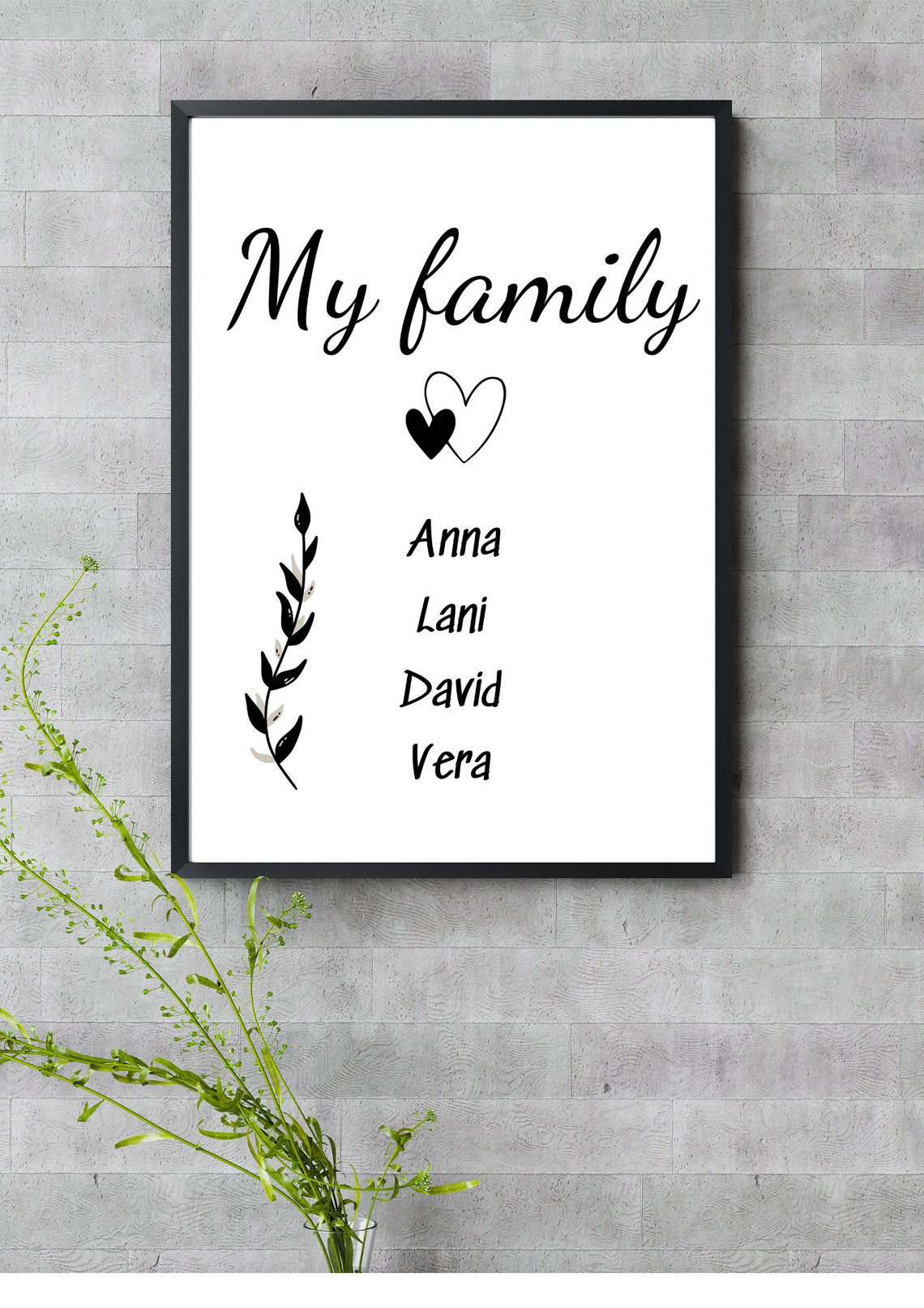 Poster familyFamily printable wall artFamily gift Family Etsy