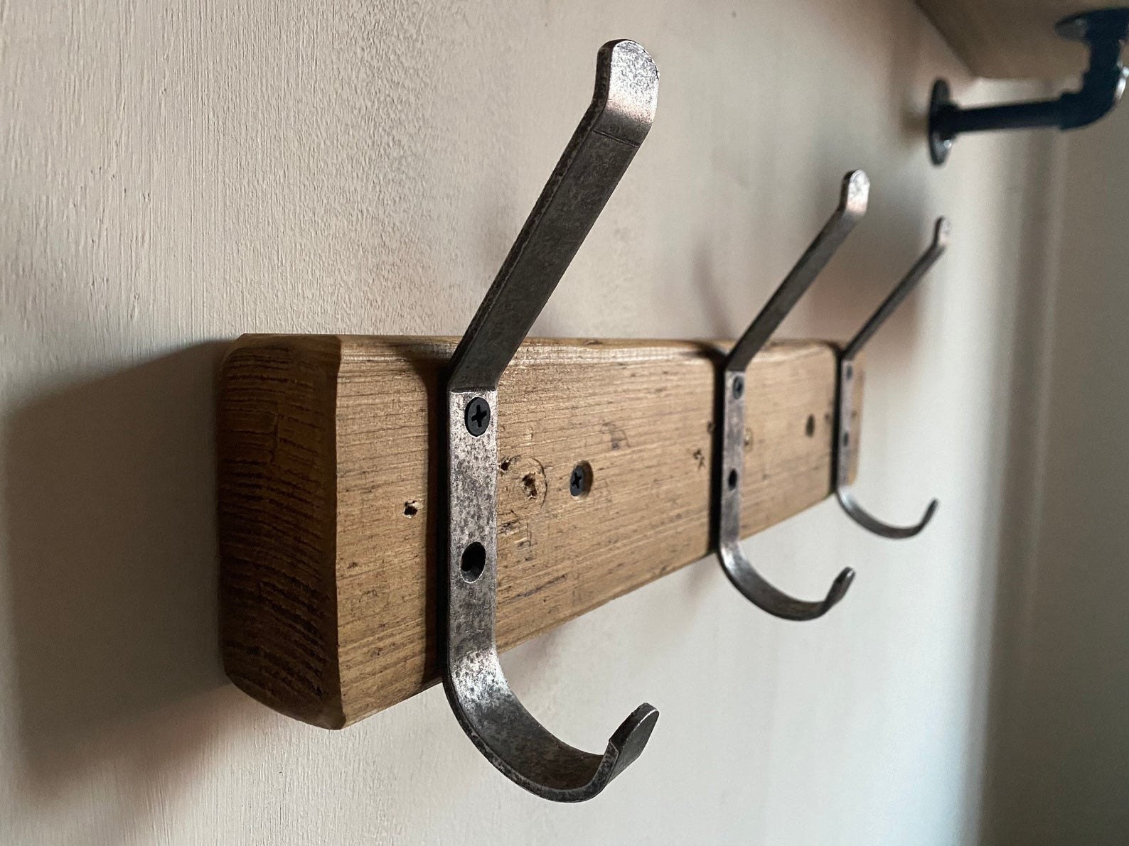 100cm Lengths \\ Made From Reclaimed Wood and Cast Iron \\ Wax Finish \\ Home \\ Anchor \\ Handmade Rustic Coat Rack \\ 30cm 100cm Lengths \\ Made From Reclaimed Wood and Cast Iron \\ Wax Finish \\ Home \\ Anchor \\ Handmade Rustic Coat Rack \\ 30cm