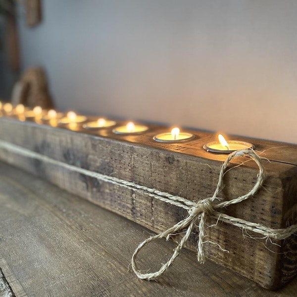 Wood Candle Holder Etsy UK