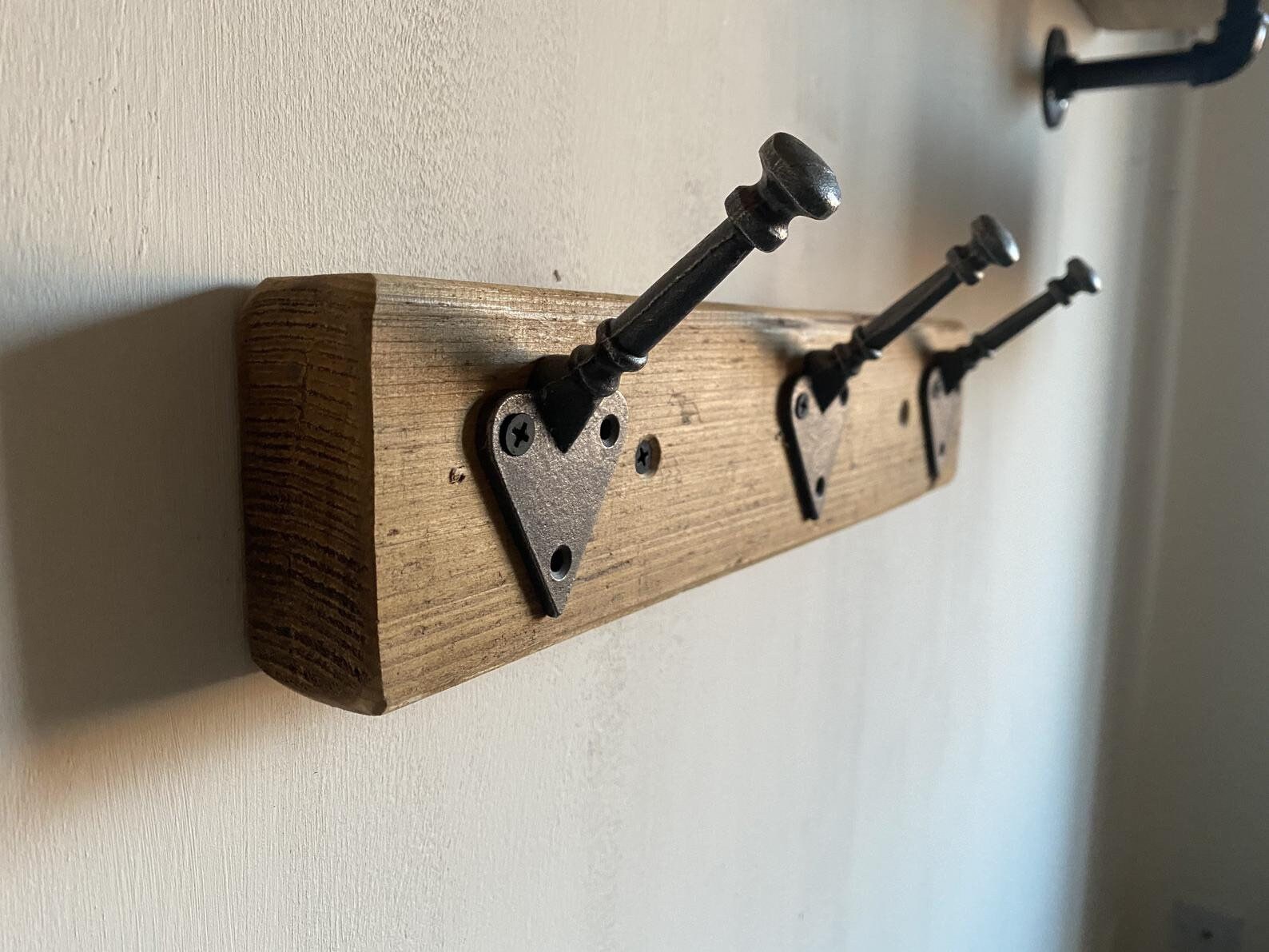 100cm Lengths \\ Made From Reclaimed Wood and Cast Iron \\ Wax Finish \\ Home \\ Anchor \\ Handmade Rustic Coat Rack \\ 30cm 100cm Lengths \\ Made From Reclaimed Wood and Cast Iron \\ Wax Finish \\ Home \\ Anchor \\ Handmade Rustic Coat Rack \\ 30cm