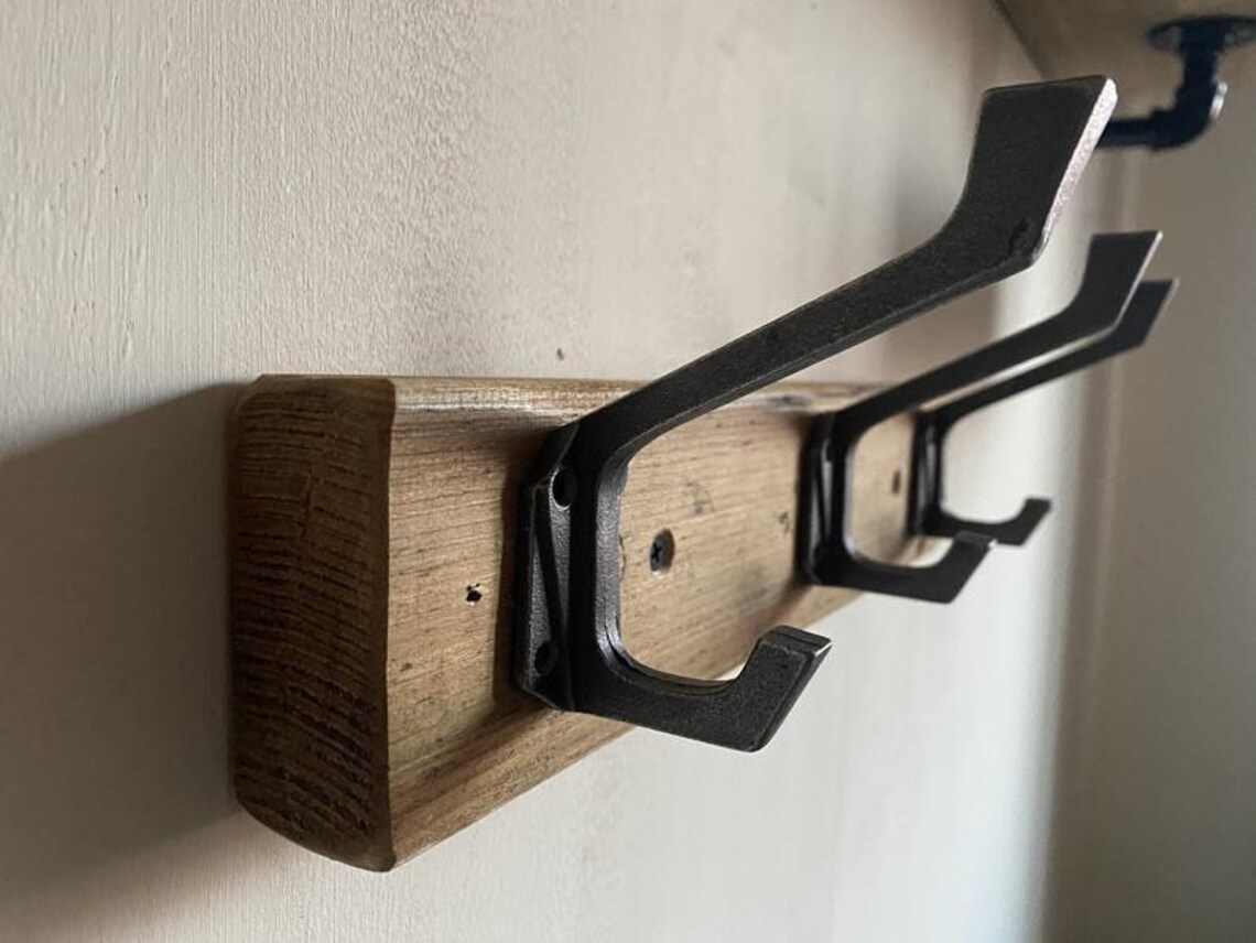 Art Deco Coat Hooks 30cm 100cm Lengths Made with Etsy