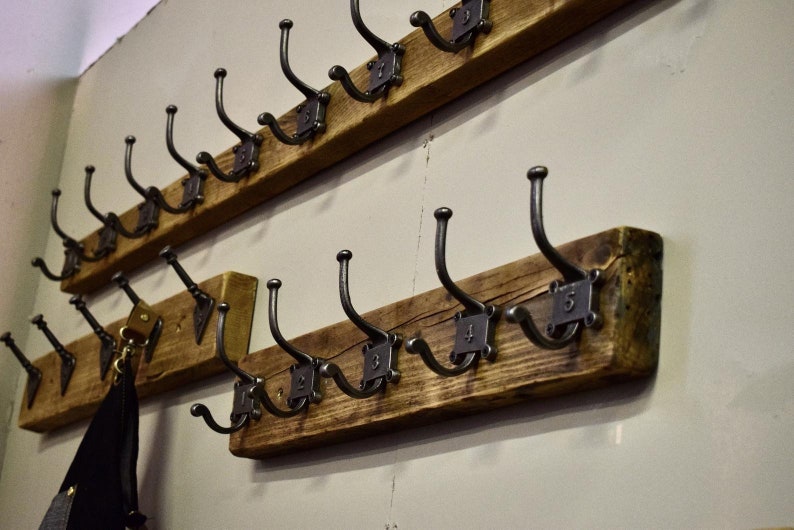 110 Numbered Coat Rack 100cm Lengths Made With Reclaimed Etsy UK
