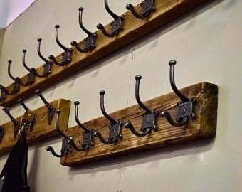 1-10 Numbered Coat Rack 100cm Lengths Made With Reclaimed | Etsy UK