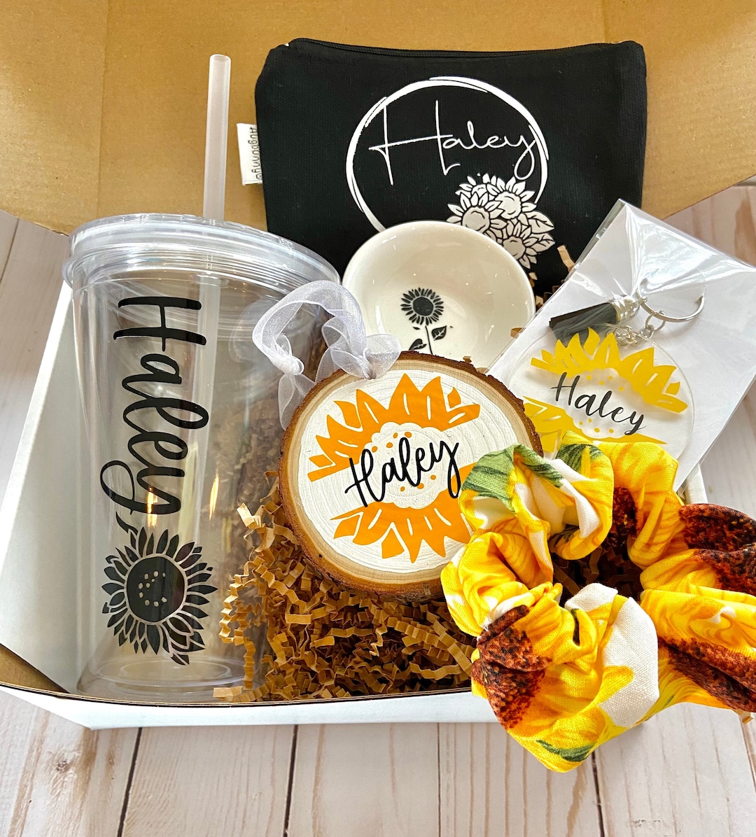 Sunflower Lover Gift Box, Gift Box for Friend, Flower Themed Gift