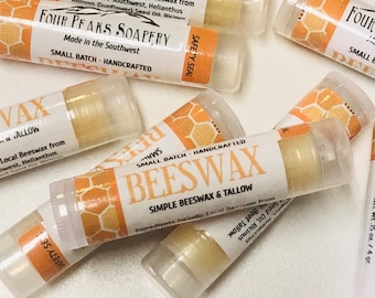 Beeswax and Tallow Simple Lip Balm - 2 pk