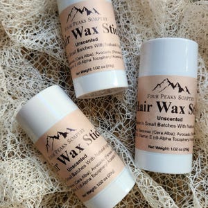 Unscented Natural Hair Wax Stick for Flyaways, Frizz Control