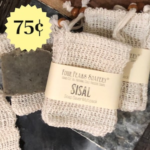 Sisal Plant-Based Soap Saver // Zero Waste // Eco Friendly // Body Scrubber Bag // Soap Saver Pouch