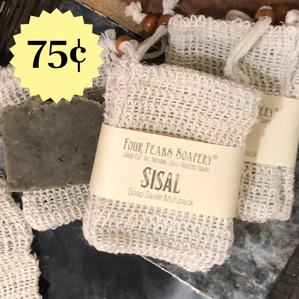 Sisal Plant-Based Soap Saver // Zero Waste // Eco Friendly // Body Scrubber Bag // Soap Saver Pouch