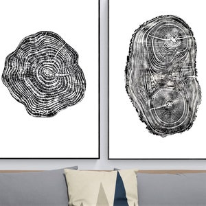 Set di stampe botaniche uniche di 2, set di due set da parete botanici, arte murale a 2 pezzi per vivere, opere d'arte per grandi pareti, regalo di anniversario