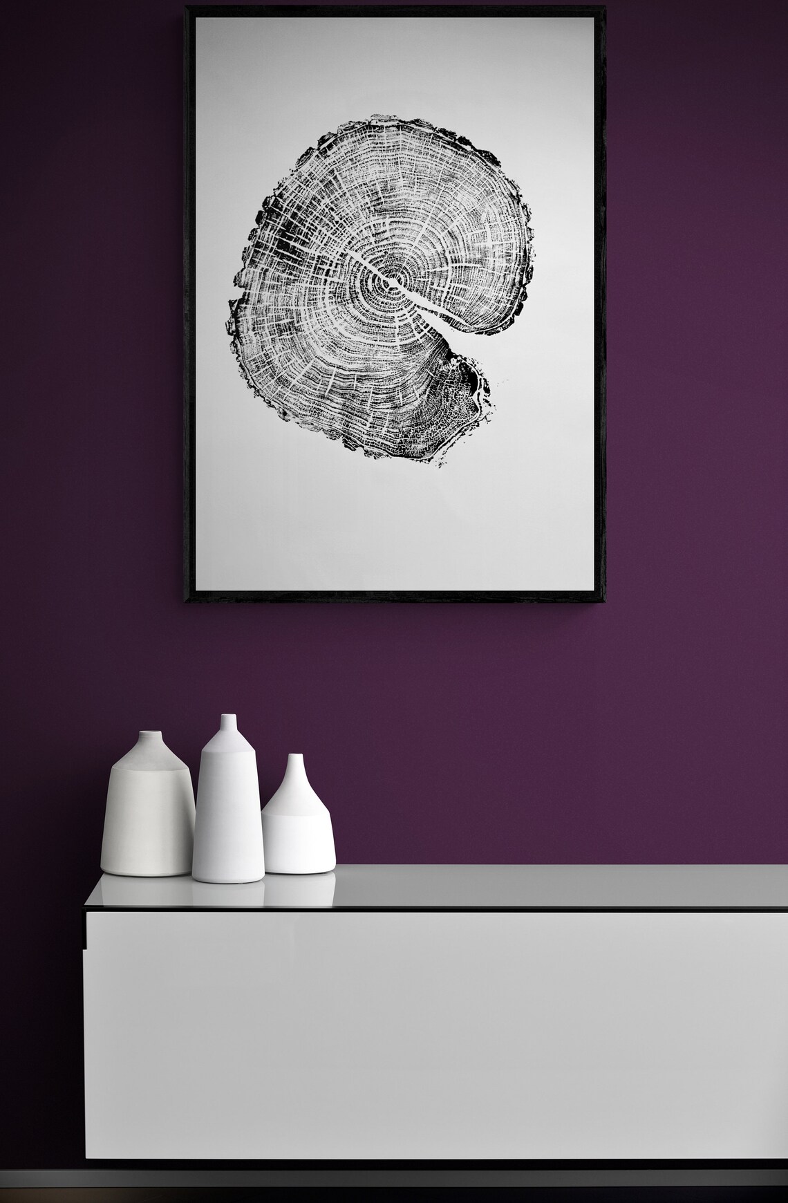 Tree Rings Print Woodcut Print Tree Ring Stamp Unique Wood Etsy