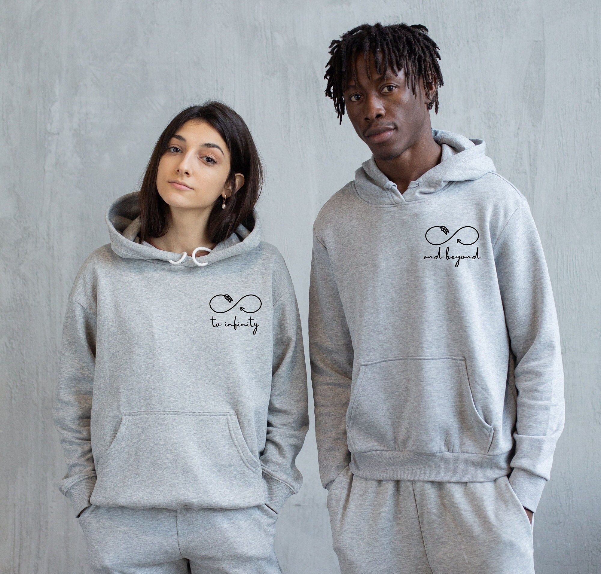 To Infinity & Beyond, Couple Matching Hoodies, Couple Hoodies