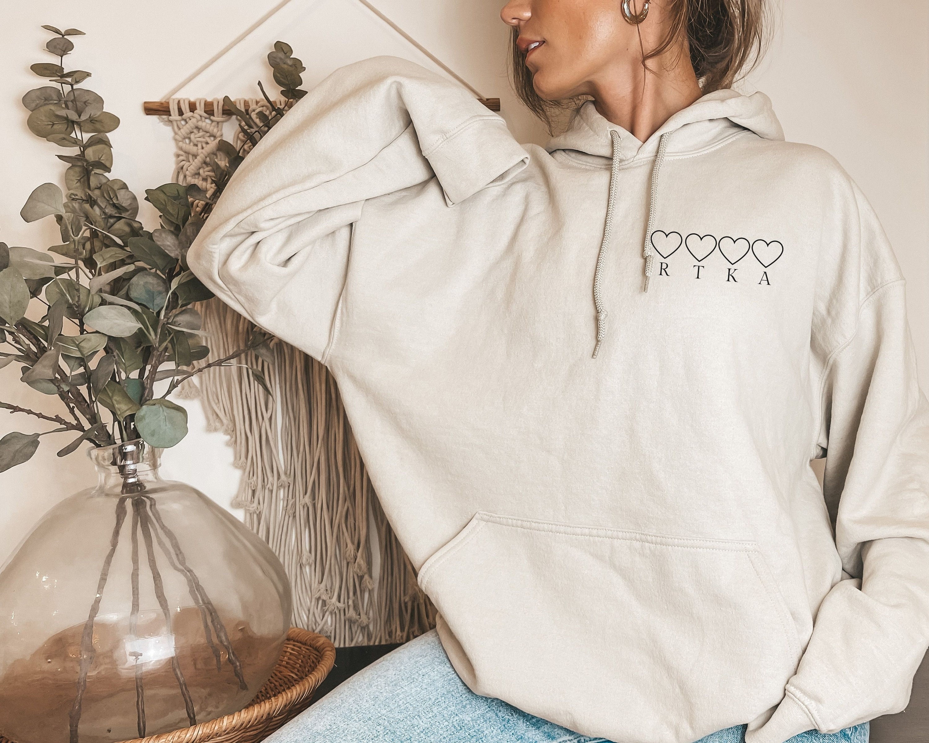 Best Friend Hoodies Custom Initial Best Friend Friend Group