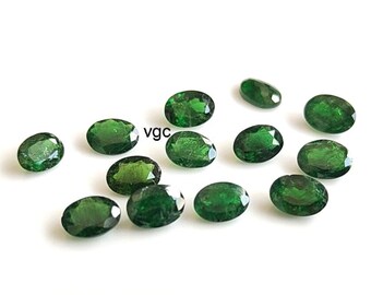 Pierre Précieuse Tsavorite (Grenat Vert) Naturelle - 1,82 Carats Ovale 7,4x6,2 Mm - Tanzanie - Neuf Avec Étiquette