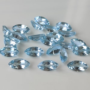 Super Top Quality Natural Sky Blue Topaz Marquise 5x10mm Faceted AAA Quality-Superb Luster Sky Blue Topaz