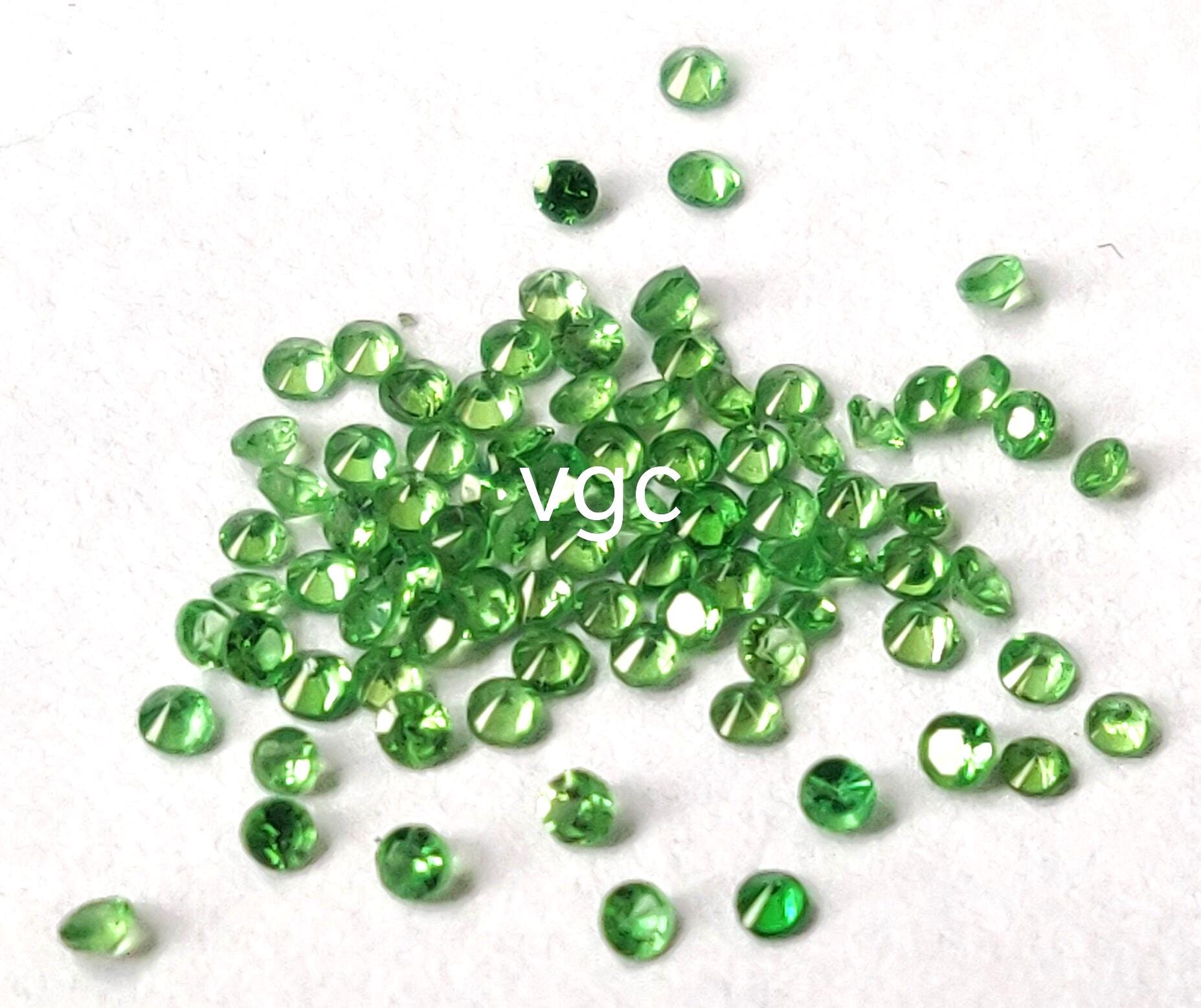 Perles Argent Sterling Avec Grenat Tsavorite Et Diamant – Forme Ovale, Fait Main