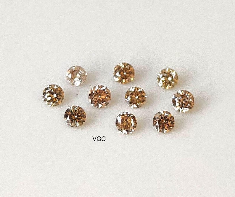 2mm Round Brown Diamond – Natural, Brilliant Cut image 5
