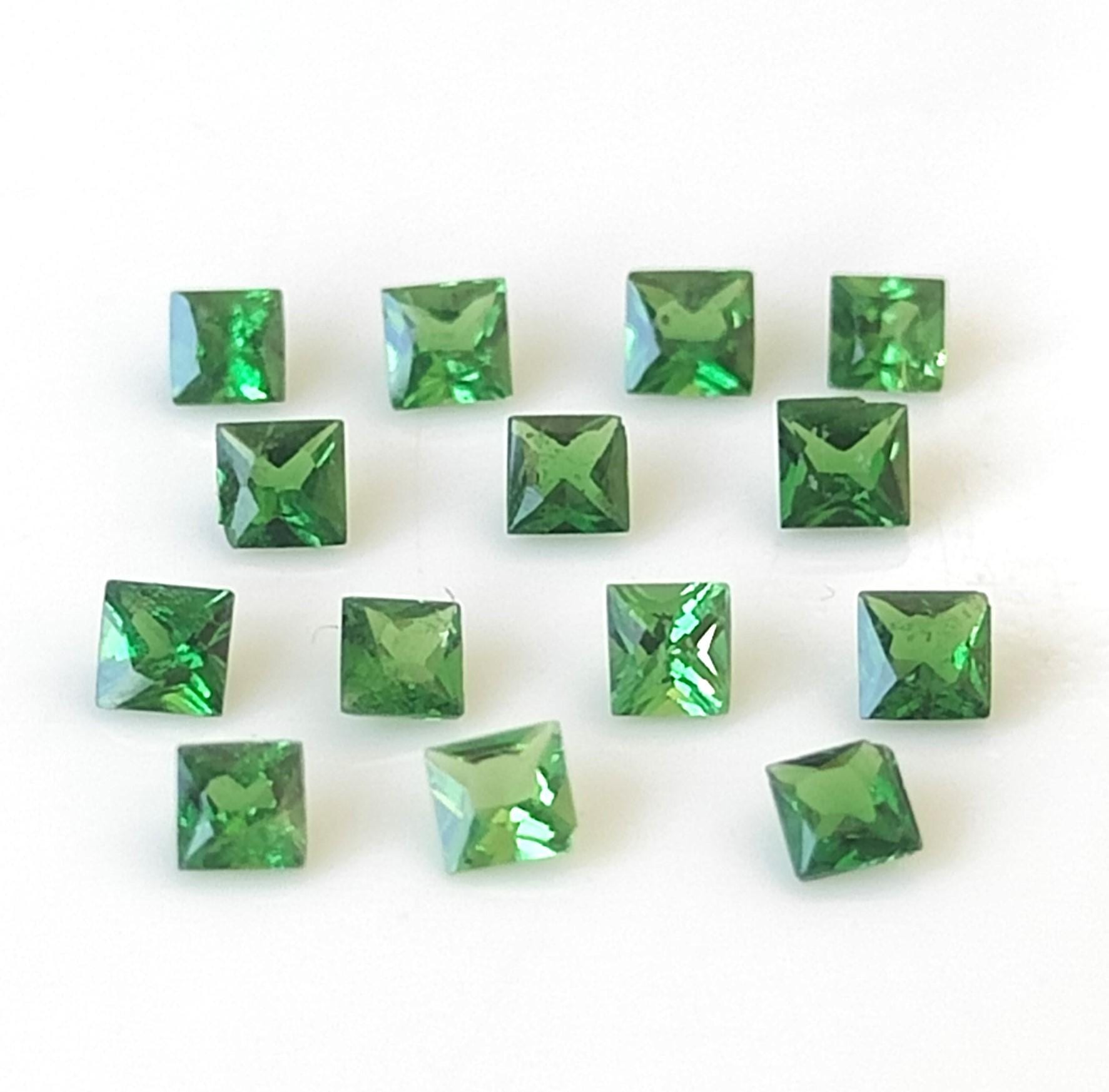 2【天然ハイアライトオパール】 2-2【天然ガーネット プリンセスカット】