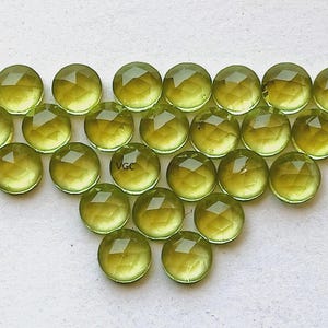 Natural 5 mm Peridot Round Rose Cut AAA Quality - Peridot Round Rose Cut 5 mm