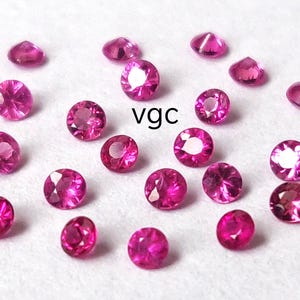 Natural Ruby  Round Diamond Faceted Cut 2mm AAA Quality -Ruby Round Diamond cut