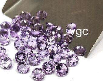 Natural Pink Amethyst Round Faceted AAA Gemstone (7mm)