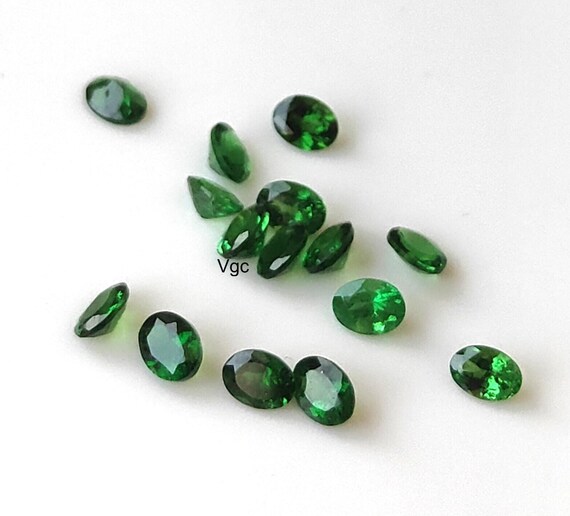 AAA Tsavorite Green Garnet – 3x4mm Oval Faceted Gemstone - Etsy