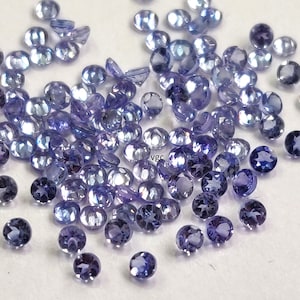 Natural AAA Quality Tanzanite  Round 2mm Faceted - Tanzanite AAA Quality Round