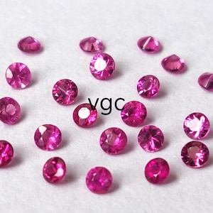 Natural Ruby  Round Diamond Faceted Cut 2.5mm AAA Quality -Ruby Round Diamond cut