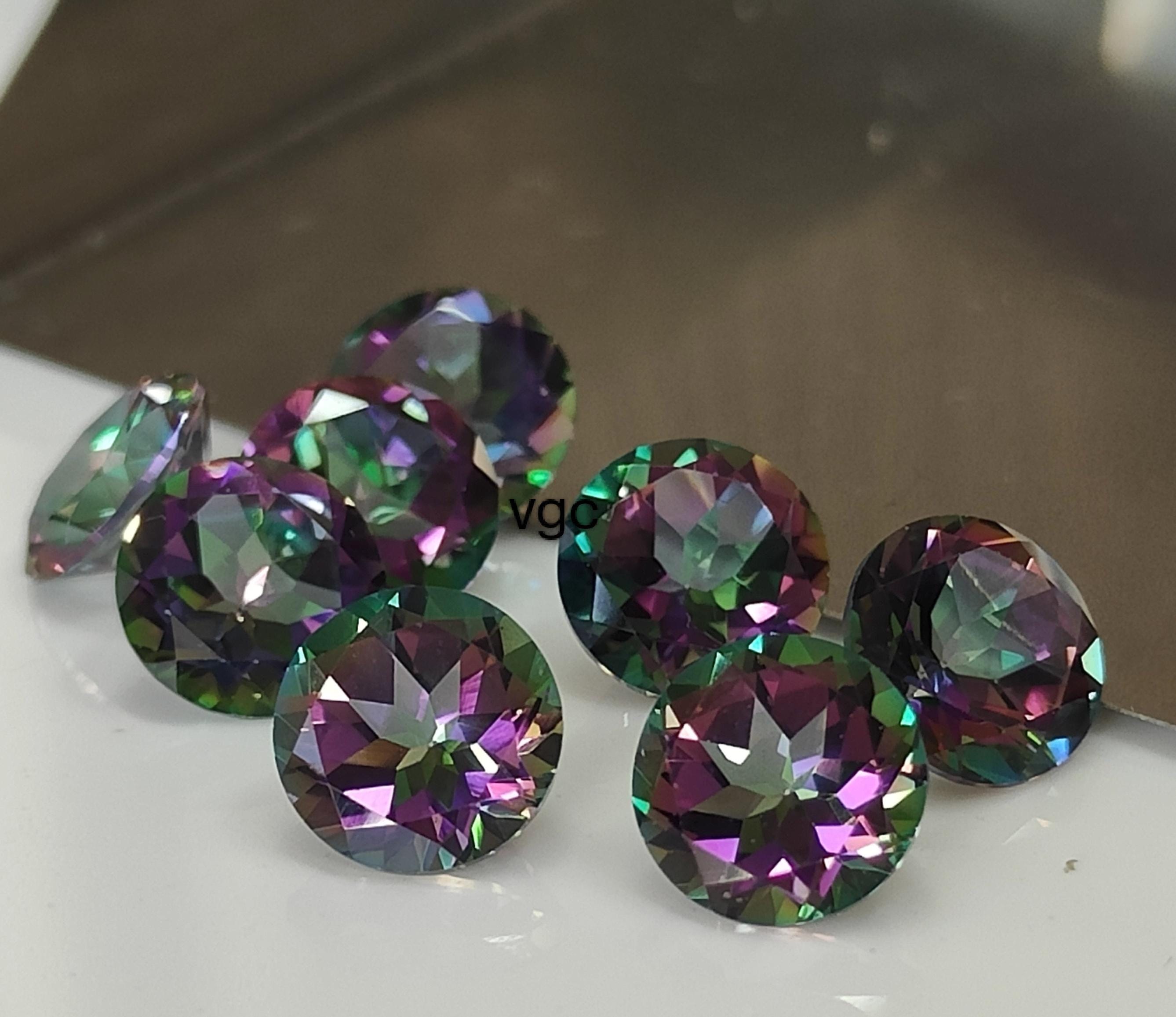 Super Top Quality Mystic Topaz 10mm Round Faceted AAA Quality - Etsy