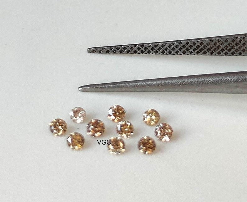 2mm Round Brown Diamond – Natural, Brilliant Cut image 3
