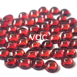 Natural Red 5 mm Garnet Round Cabochon   AAA Quality - 5mm Red Garnet Cabochon
