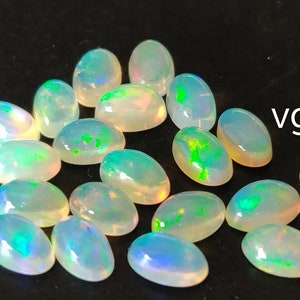Naturlig Super Multifire Etiopisk Opal Oval Cabochon 3 x 4 mm till 10 x 12 MM AAA-kvalitet