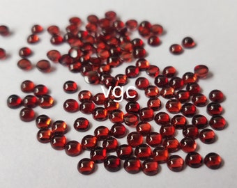 Natural Red 4 mm Garnet Round Cabochon   AAA Quality - 4mm Red Garnet Cabochon