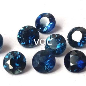 Natural Blue Sapphire Round Diamond Faceted Cut 4mm AAA Quality -Blue Sapphire Round