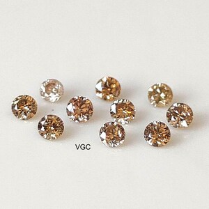 2mm Round Brown Diamond – Natural, Brilliant Cut image 2