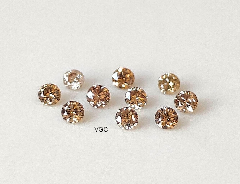 2mm Round Brown Diamond – Natural, Brilliant Cut image 2