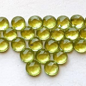 Natural 4 mm Peridot Round Rose Cut AAA Quality - Peridot Round Rose Cut 4 mm