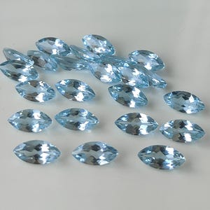 Super Top Quality Natural Sky Blue Topaz Marquise 4x8mm Faceted AAA Quality-Superb Luster Sky Blue Topaz