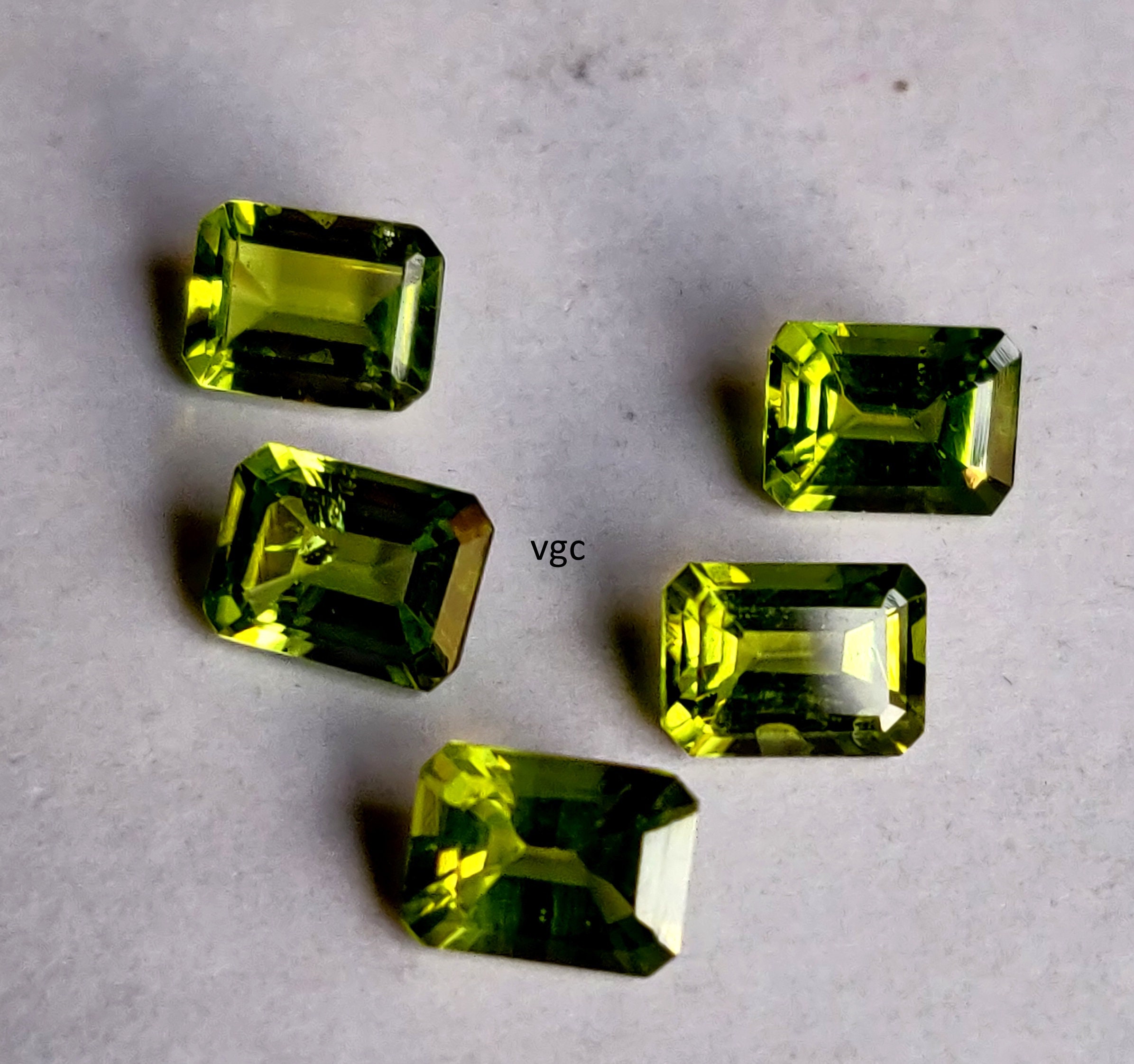 Natural 5x7 mm Peridot Octagon Faceted AAA Quality Peridot Octagon  Faceted 5x7  MM